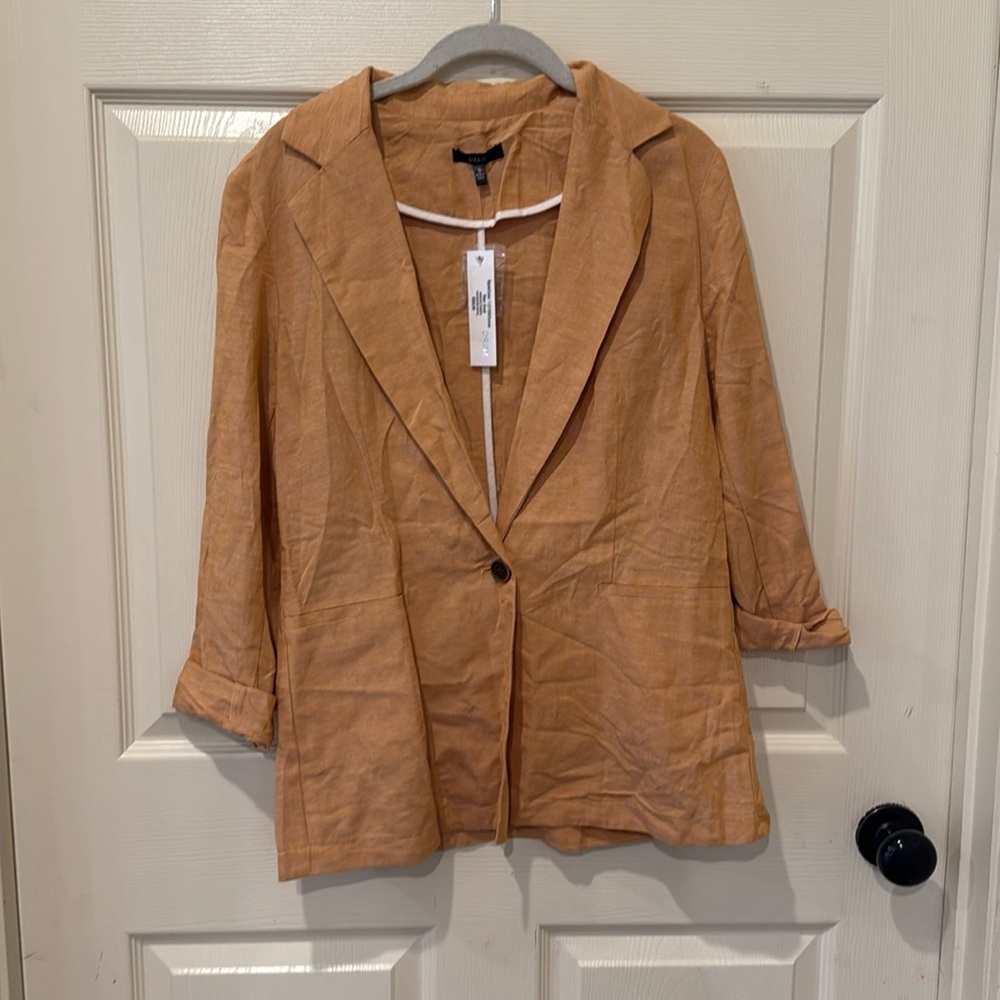 DREW NWT linen blend blazer, small - Picture 3 of 10